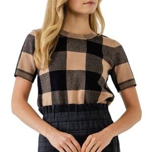 English factory short sleeve sweater